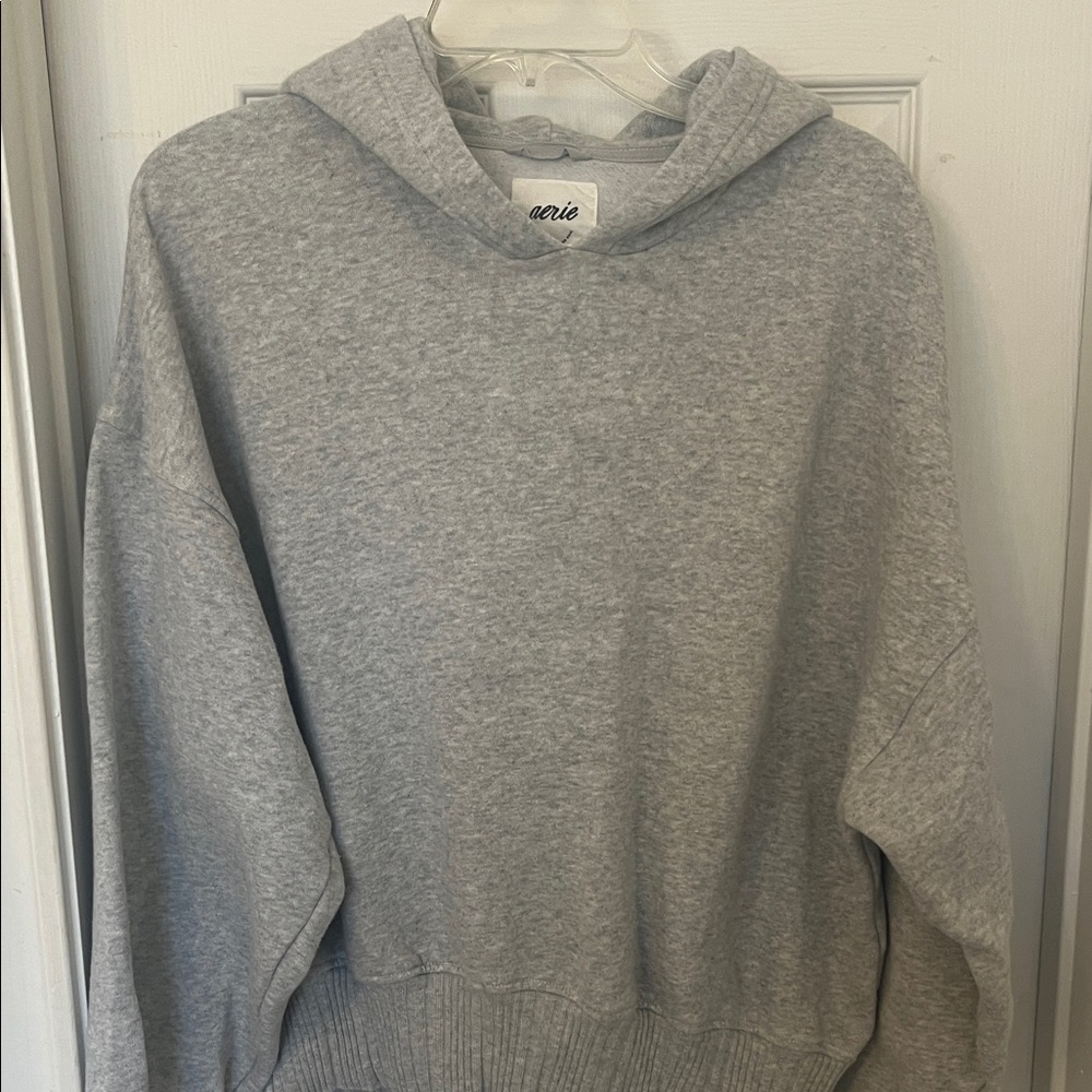 Aerie Heather Gray Hoodie Sweater